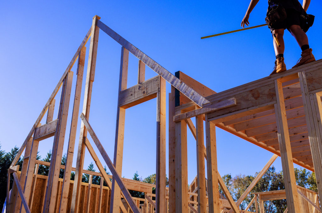  Custom built home exterior with deck and swimming pool